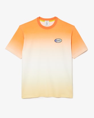 T-shirt unisexe loose fit Lacoste L!VE en coton motif d&eacute;grad&eacute;