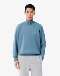 Sweatshirt col montant zipp&eacute; molleton