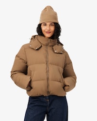 Water-Repellent Hooded Down Jacket