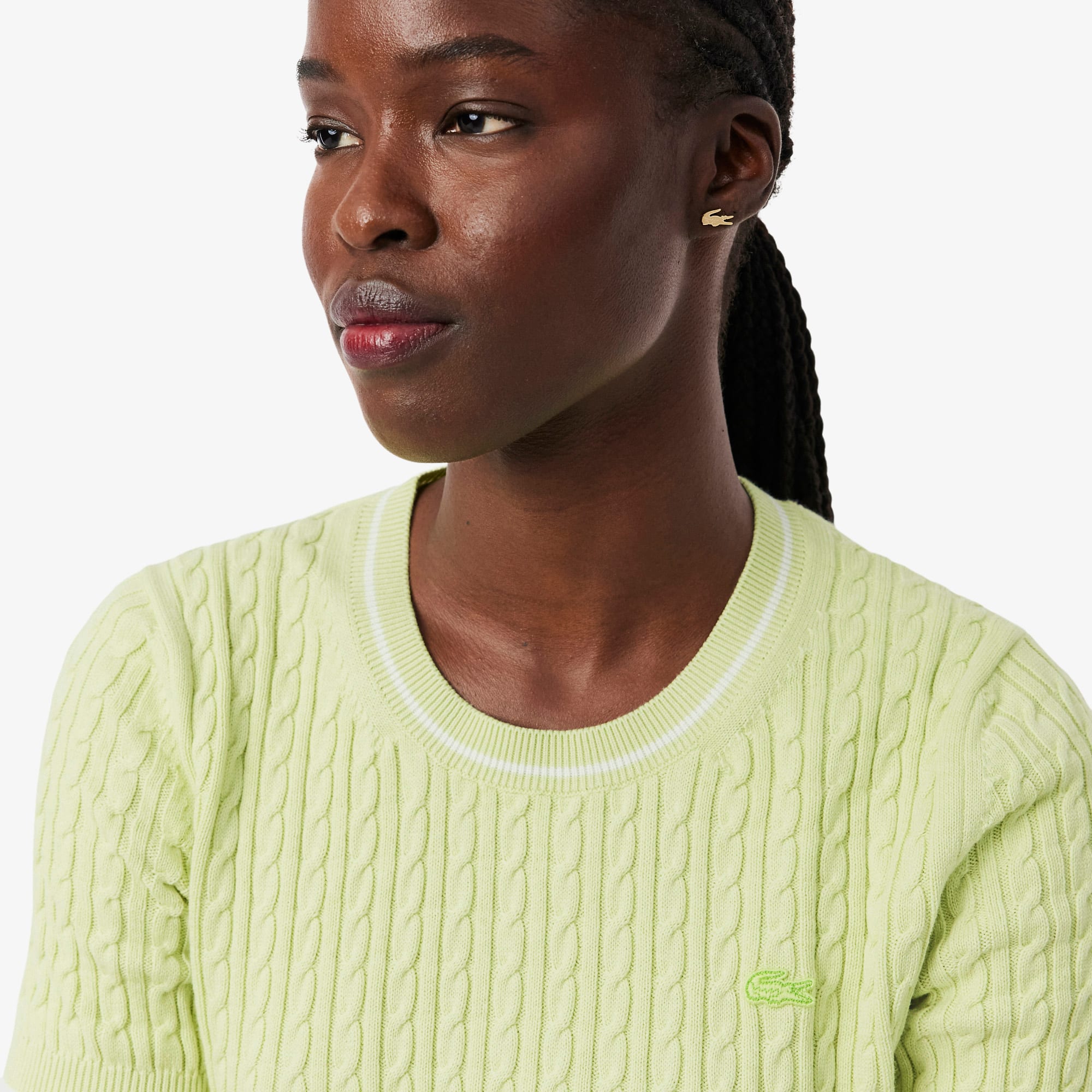 Short Sleeved Cable Knit Sweater - Men's Tracksuits - New In 2026
