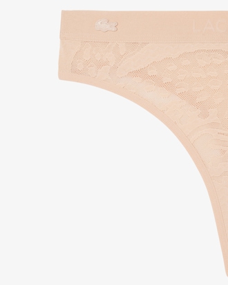 Logo Waist Mesh String Briefs