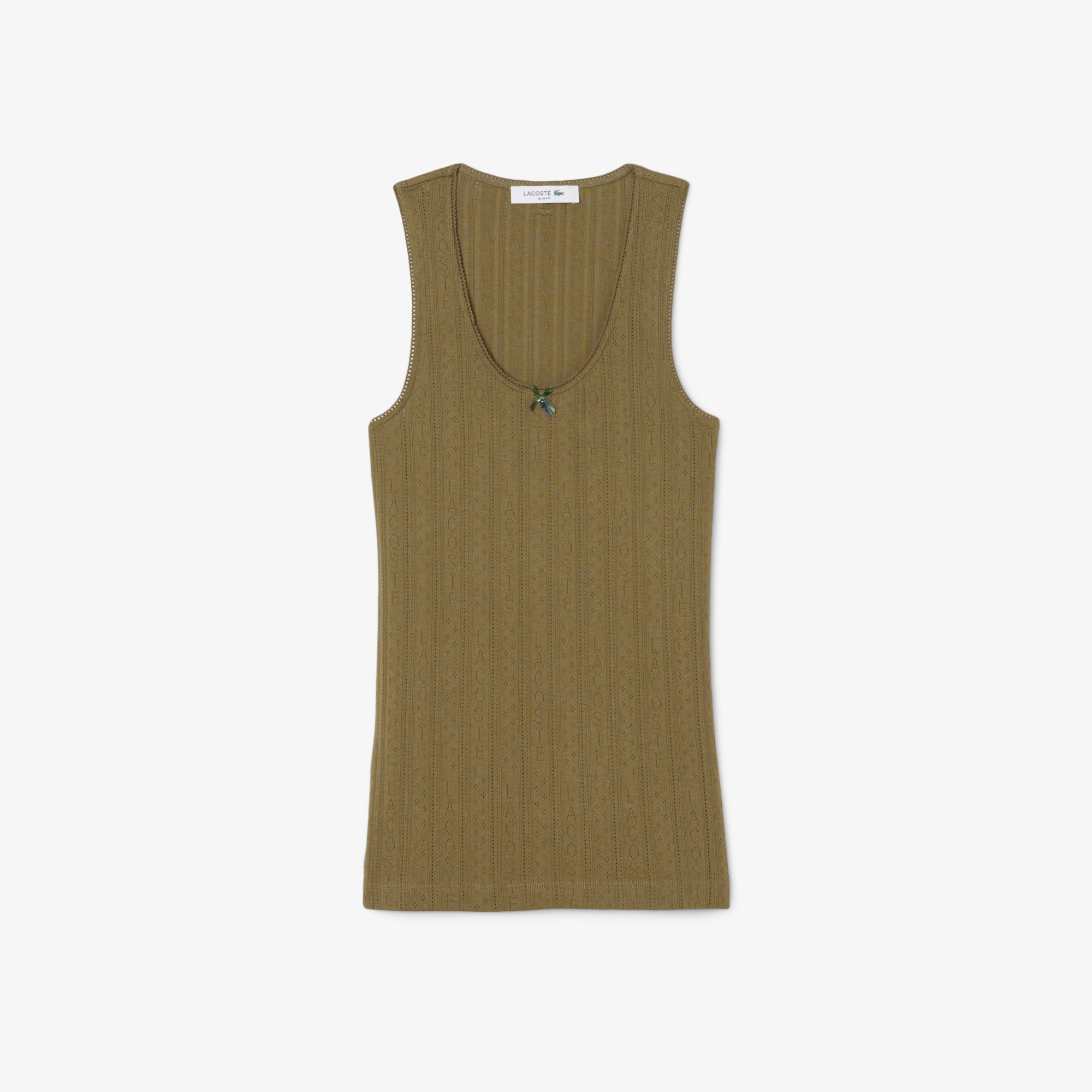 Women's Slim Fit Pointelle Knit Cotton Tank Top