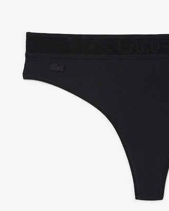 Logo Waist Microfiber String Briefs