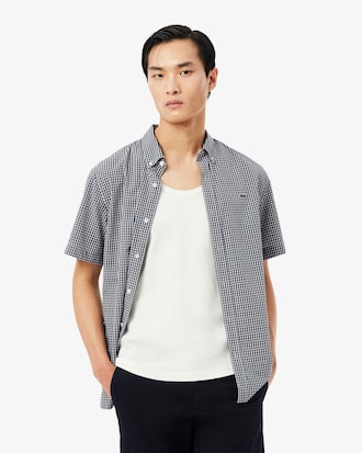 Regular Fit Short Sleeved Plaid Shirt