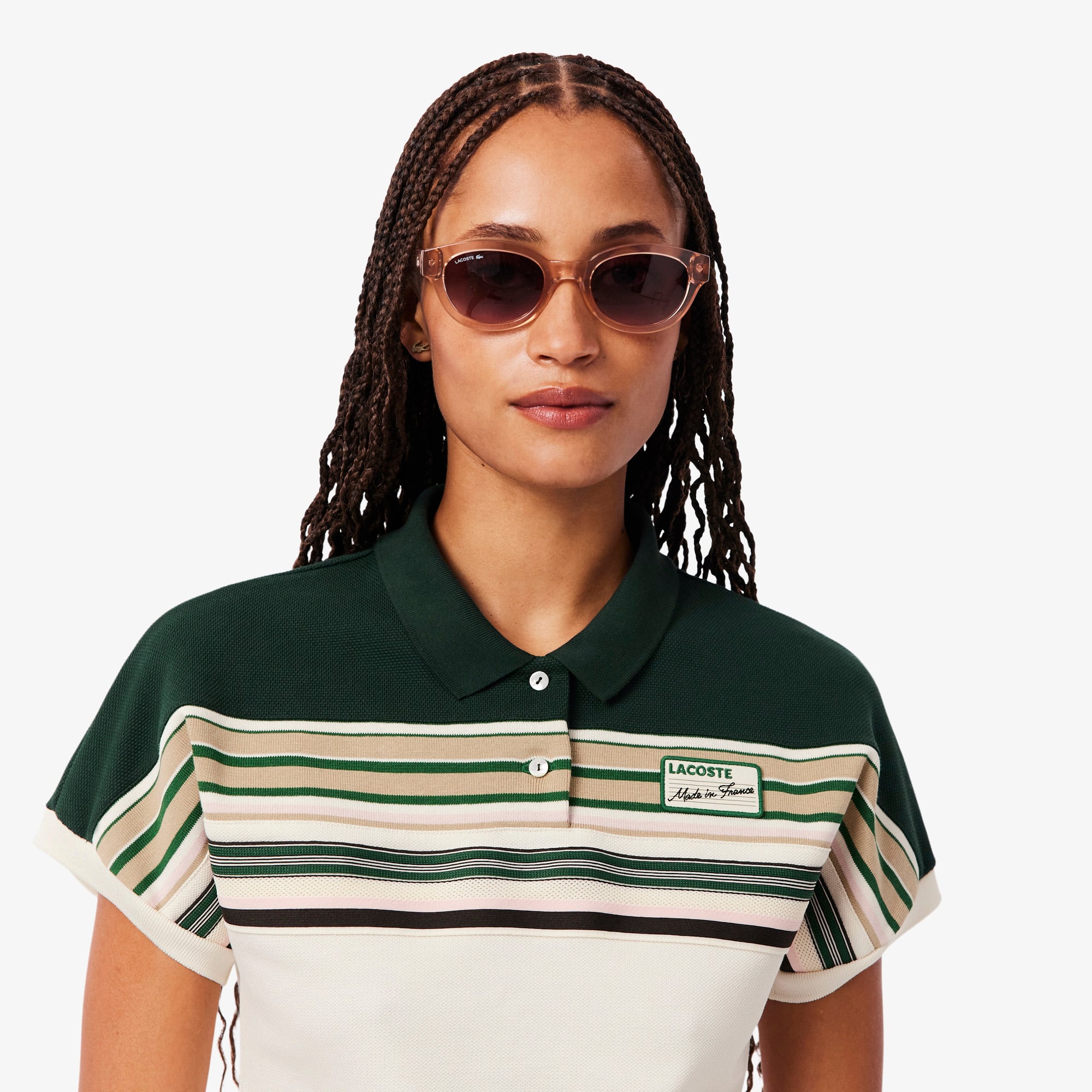 Women's Made In France Slim Fit Striped Polo - Polo Shirts - New