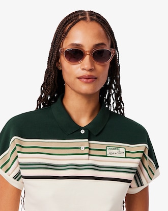 Women's Made In France Slim Fit Striped Polo
