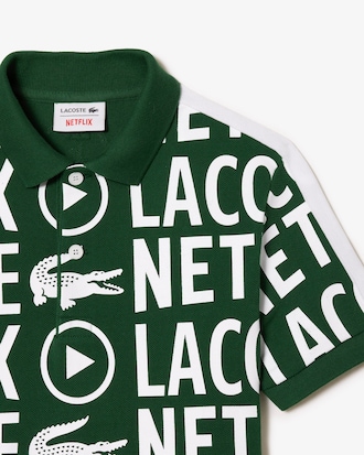 Polo enfant Lacoste x Netflix en coton biologique