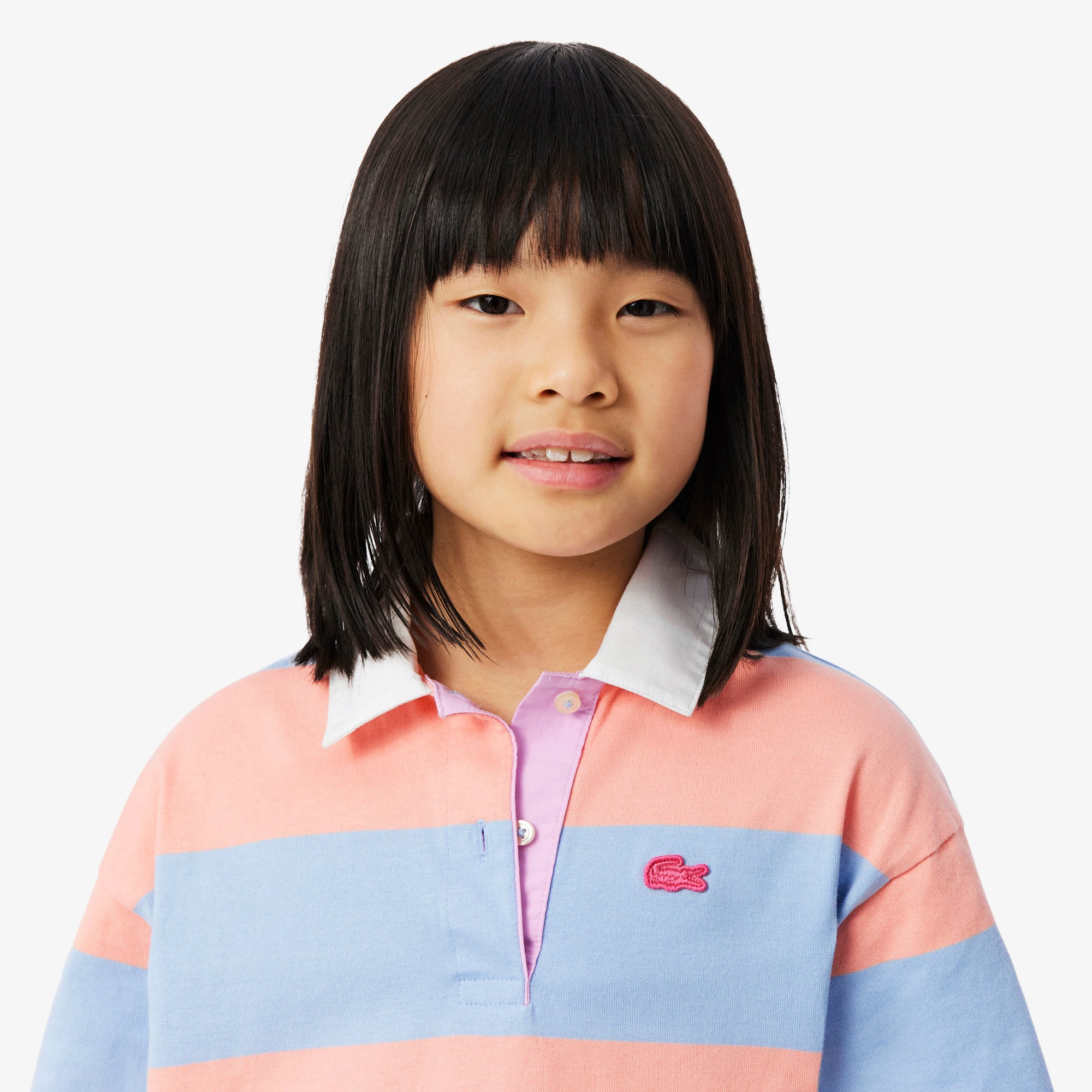 Oversized Striped Cotton Rugby Polo