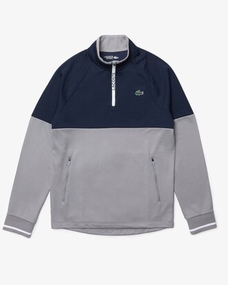 Men&rsquo;s Lacoste SPORT Ergonomic Bicolour Zip Golf Sweatshirt