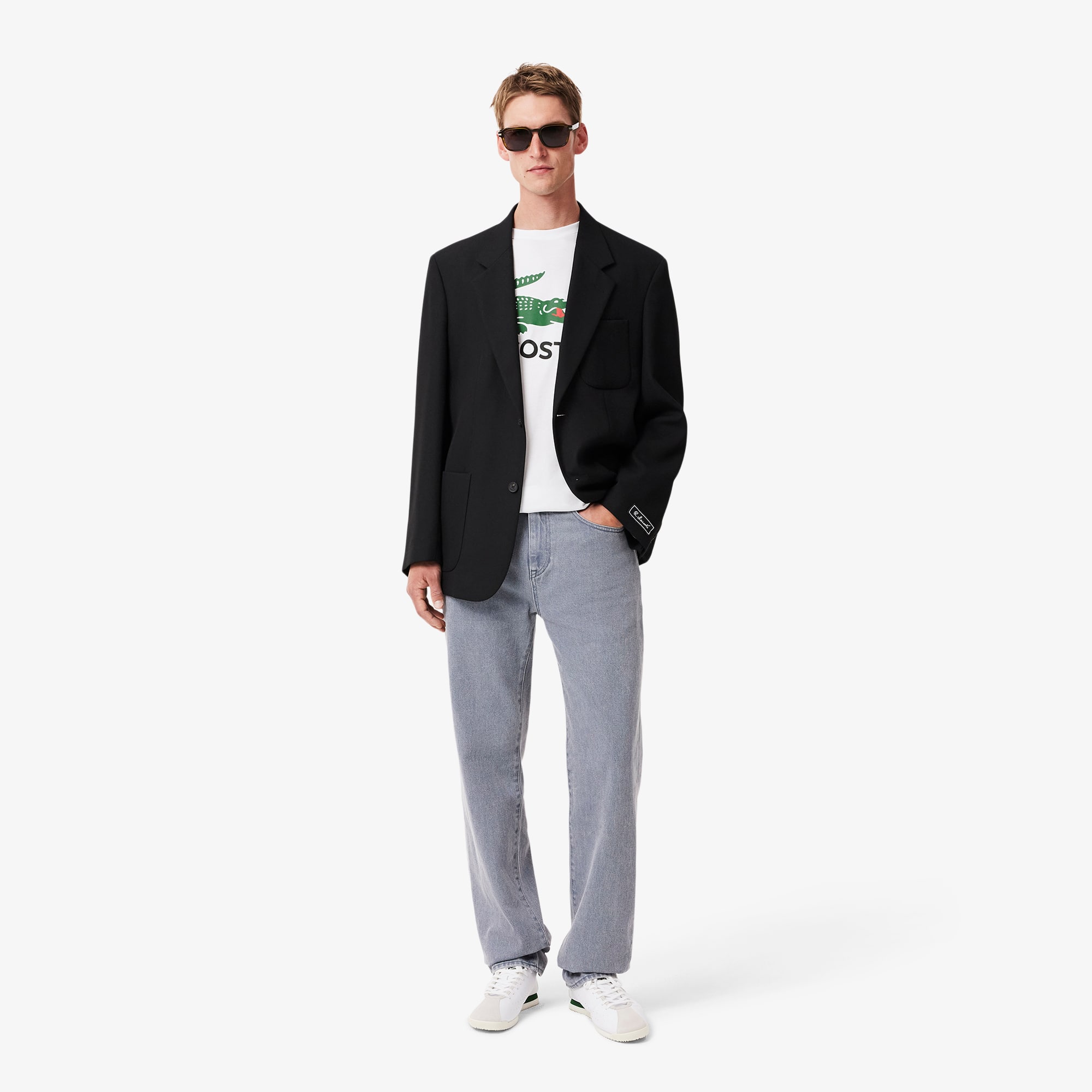 Lacoste｜ (Cotton T-shirt With Breast Pocket (TH2827-031 Cotton T-shirt with Breast Pocket