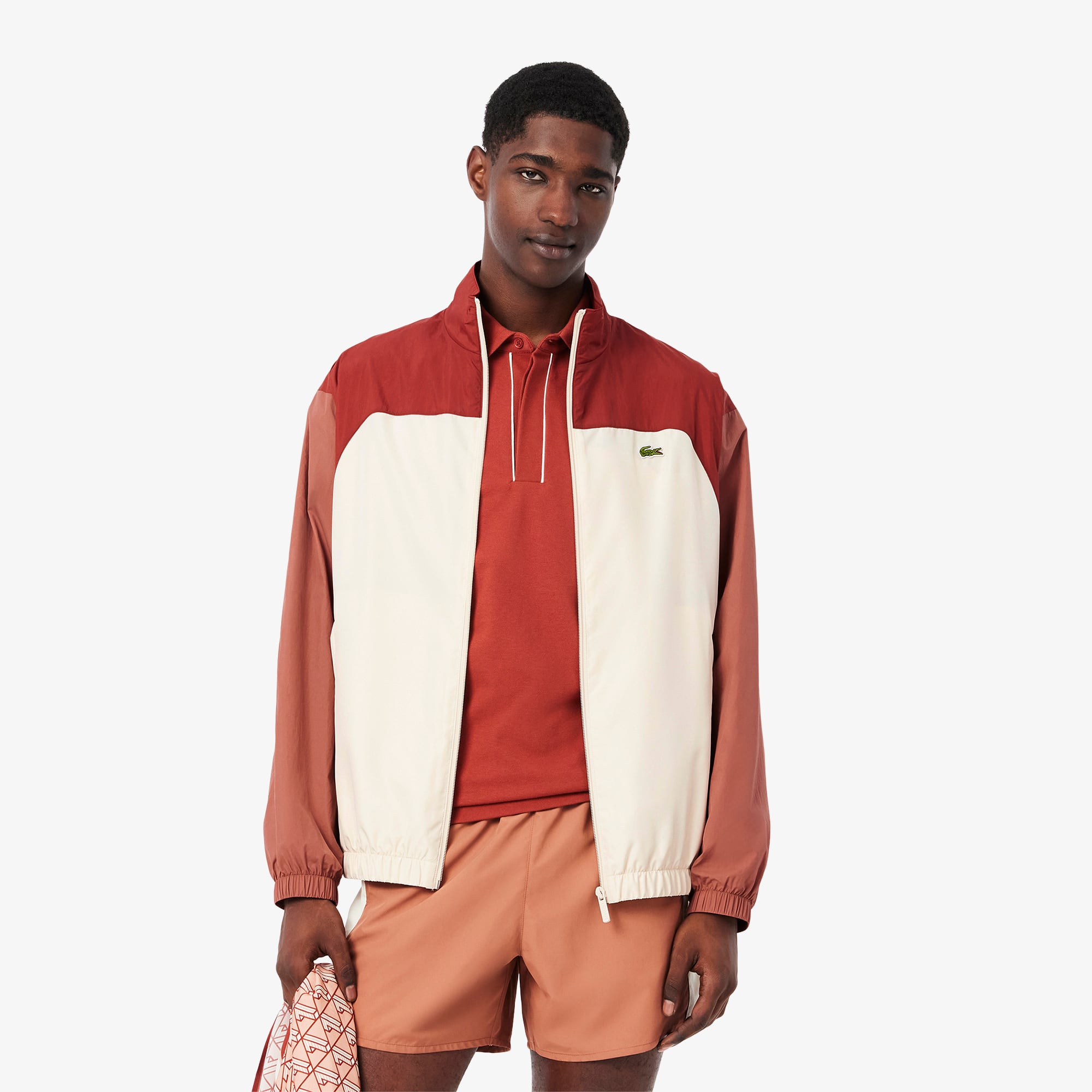 Men's Water-Repellent Colorblock Track Jacket - Jackets & Coats