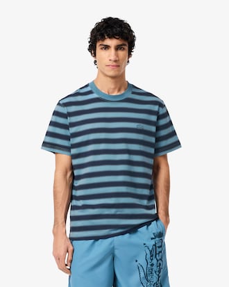 Playera de punto con estampado de rayas