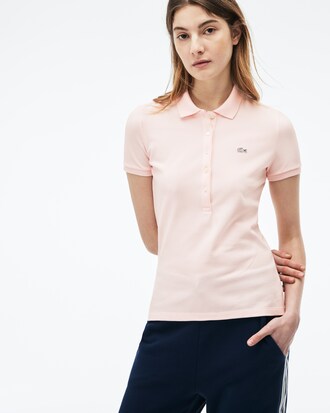 Women's Slim Fit Stretch Mini Cotton Piqué Polo