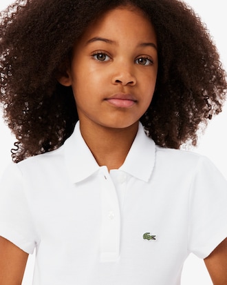Girls' Scalloped Collar Piqu&eacute; Polo