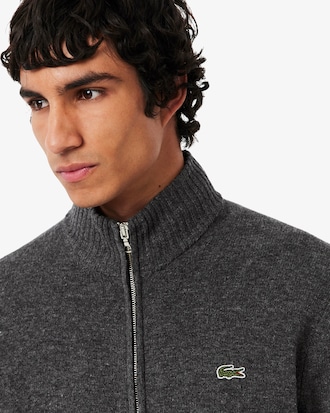 Men's Wool Zip-Up Sweater