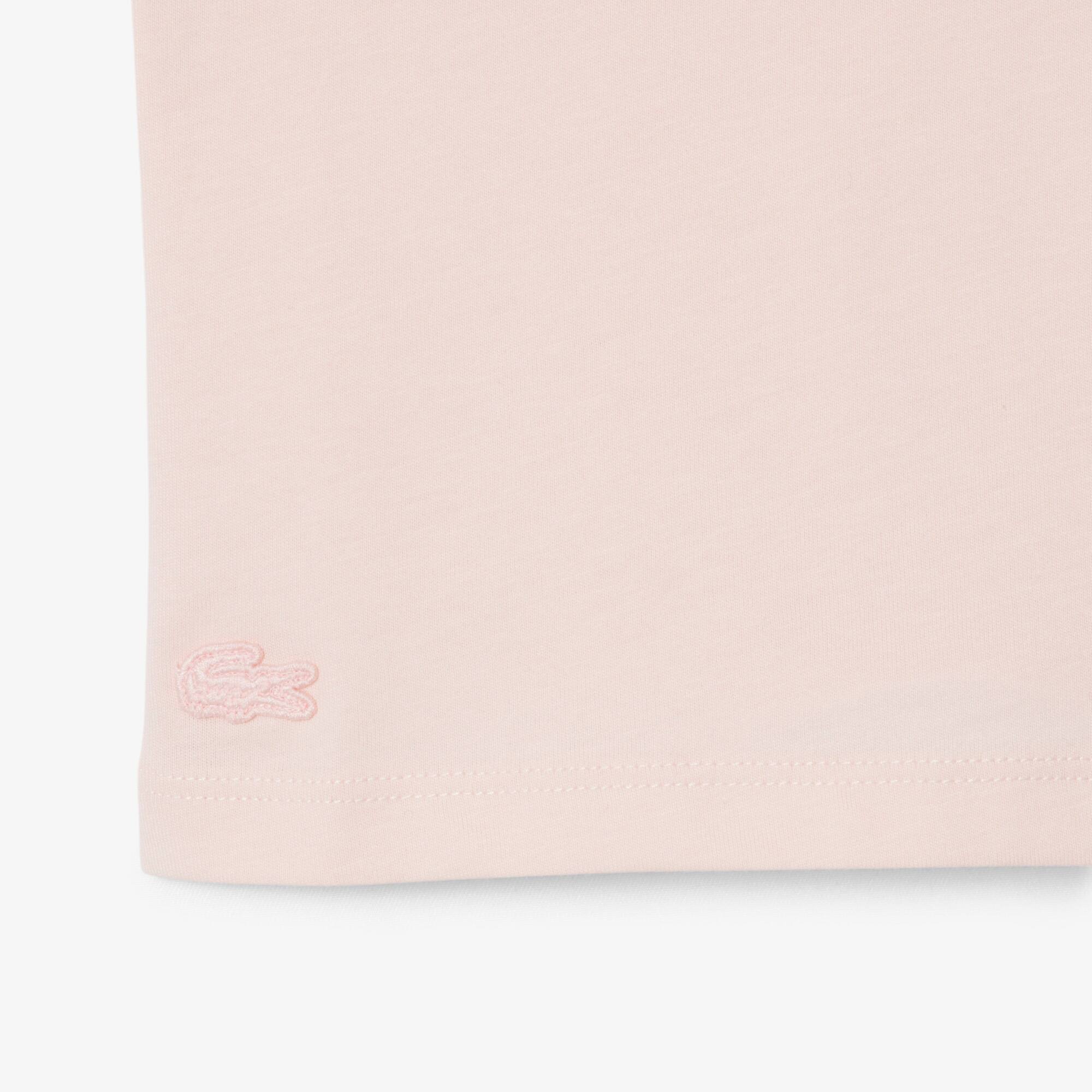 Contrast Badge Cotton T-Shirt