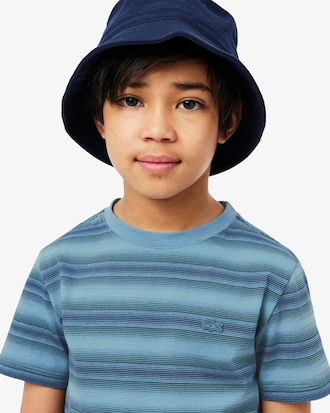 Playera De Algod&oacute;n Con Estampado De Rayas Para Ni&ntilde;o