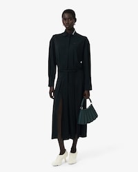 Runway Pleated Polo Maxi Dress