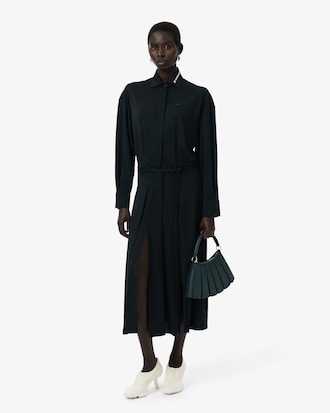 Runway Pleated Polo Maxi Dress