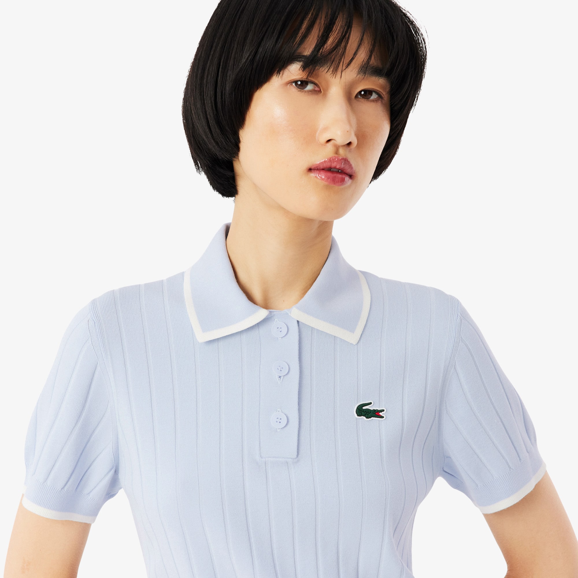 Women's Short Sleeve Polo Collar Golf Sweater - Sweaters