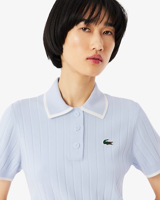 Women's Short Sleeve Polo Collar Golf Sweater