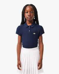 Kids' Scalloped Collar Mini Piqu&eacute; Polo