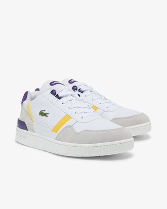 Sneakers para hombre con clip en T de piel, ante y sint&eacute;ticos