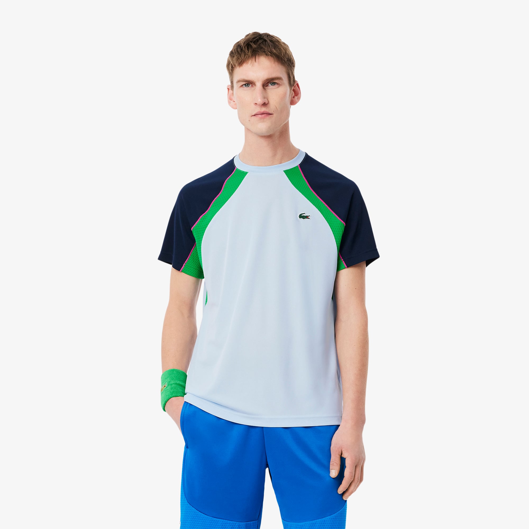 メンズ ラコステ スポーツ シャツ ultra dry LACOSTE シャツ ウルトラドライ オープンカラー総柄シャツ