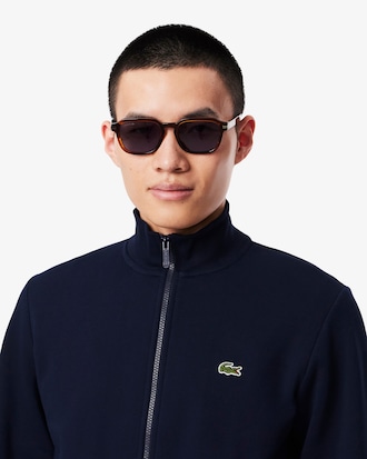Men's Zip-Up High-Neck Fleece Sweatshirt