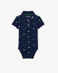 Infants' Crocodile Print Piqu&eacute; Bodysuit