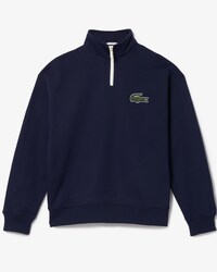 Unisex Loose Fit High-Neck Fleece Sweatshirt