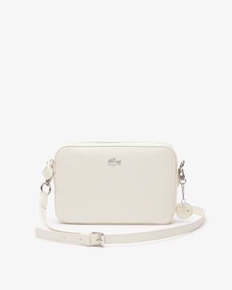Bolso crossbody cuadrado con exterior en canvas recubierta para mujer