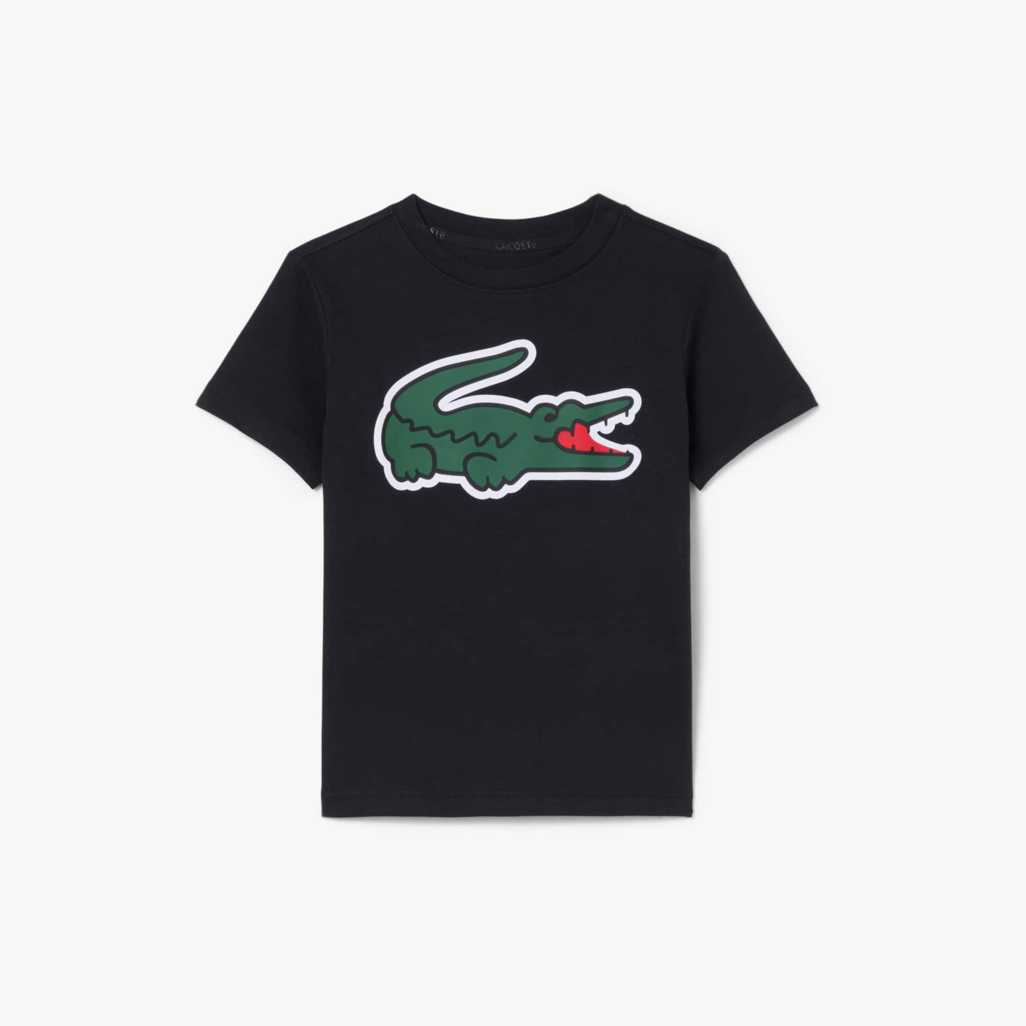 Lacoste Kids' Ultra Dry Printed Sport T-shirt - 12 Years In Black