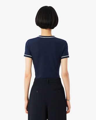 Playera de su&eacute;ter con ribete en contraste