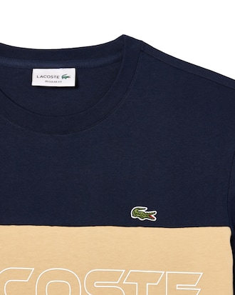 Playera regular fit con estampado color block