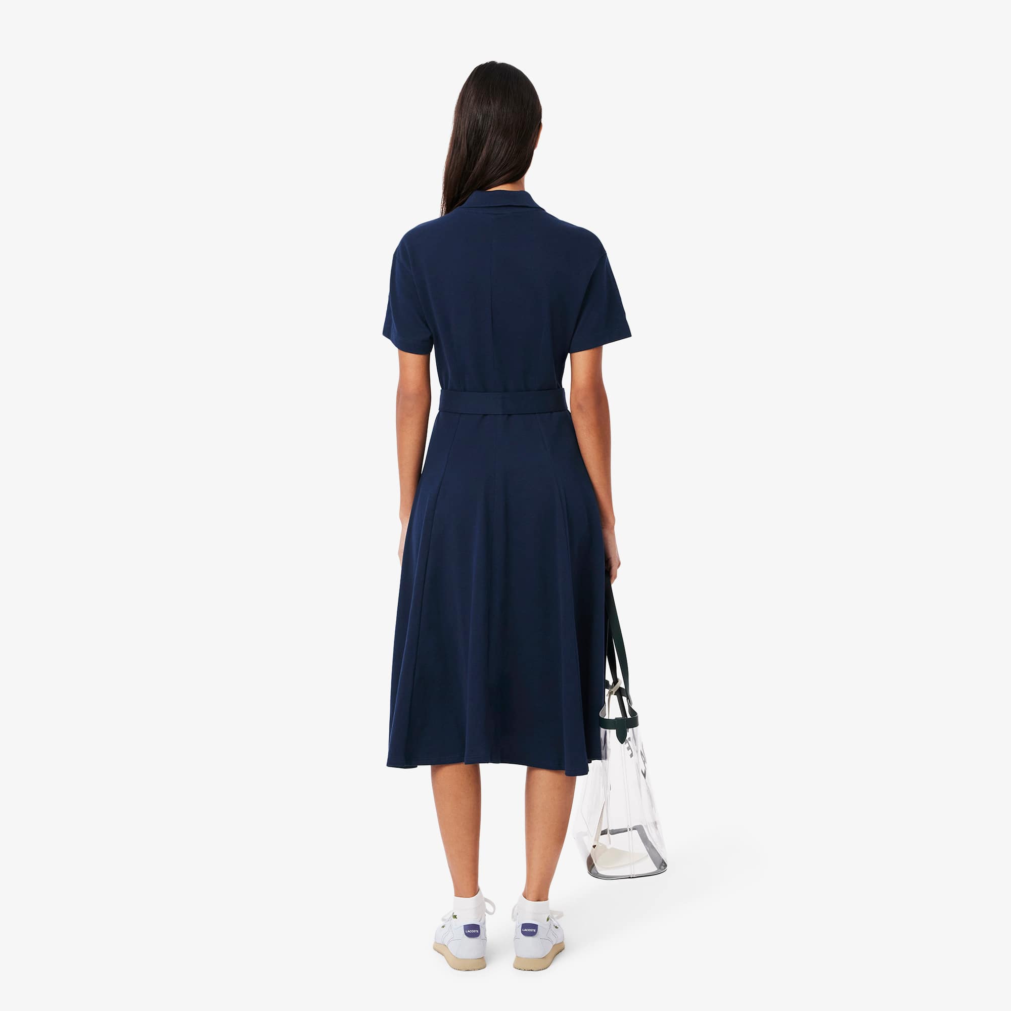 ★LACOSTE★ Women's Fit and Flare Belted Polo Dress Gracie B Women's Slim Fit Monogram Polo Dress - Dresses - New In 2025