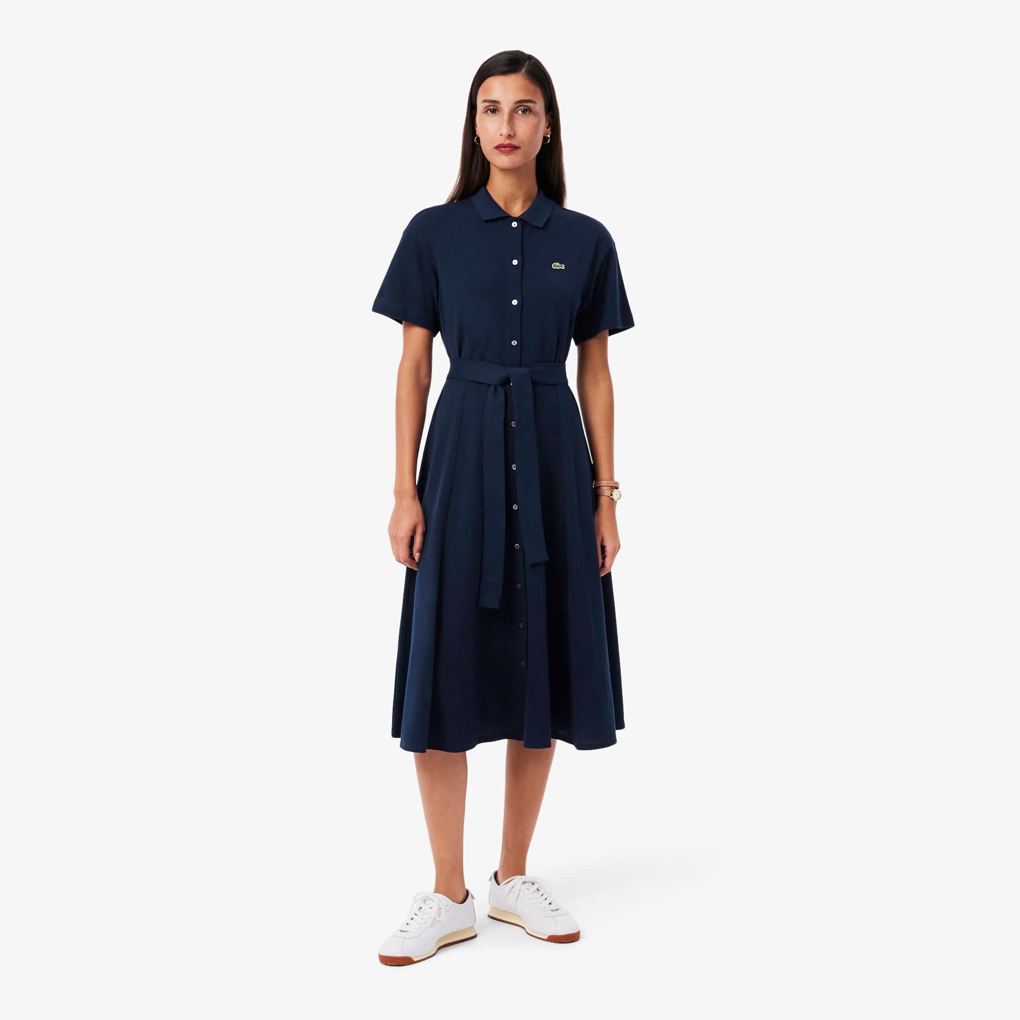 Lacoste Women's Flared Mini-Piqué Polo Dress