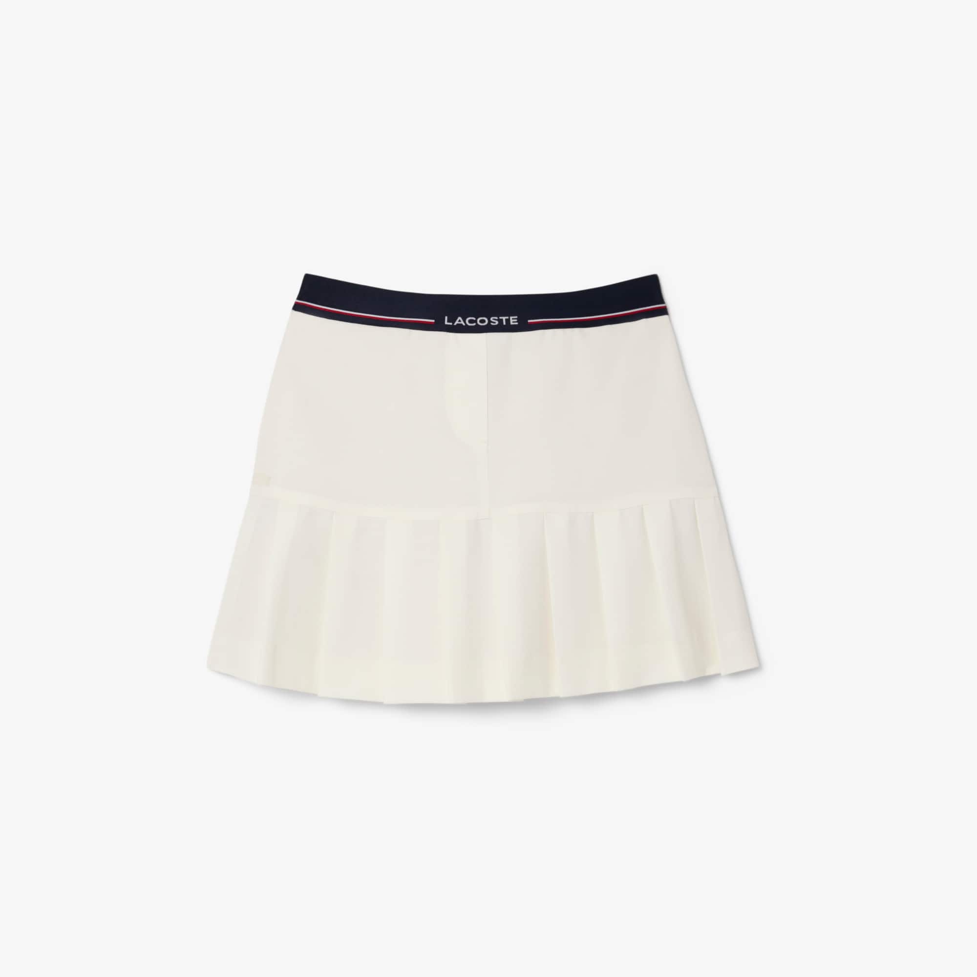 Lacoste Women's Short Pleated Wool Blend Skirt - 34