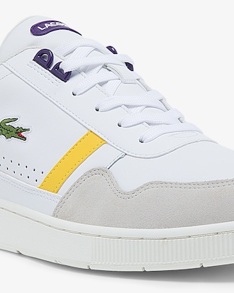 Sneakers para hombre con clip en T de piel, ante y sint&eacute;ticos