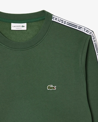 Sweatshirt homme classic fit en polaire à rayures avec logo