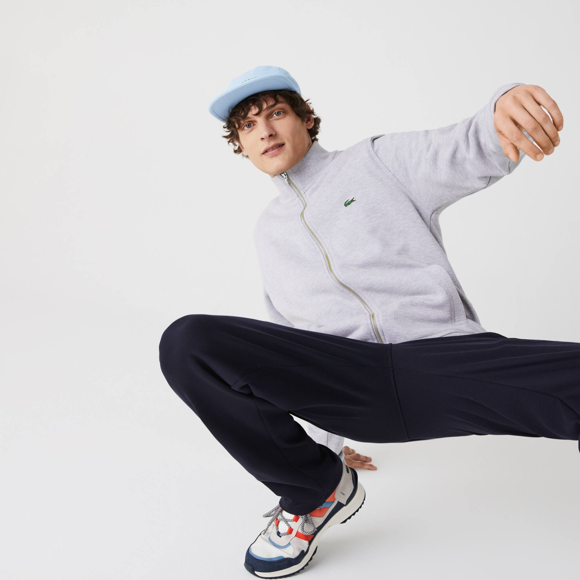 Men's Zip-Up Piqué Fleece Jacket - Sweaters & Sweatshirts