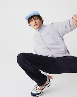 Men's Zip-Up Piqué Fleece Jacket