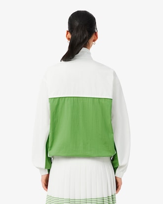 Relaxed Fit Zipped Cotton Twill Jacket
