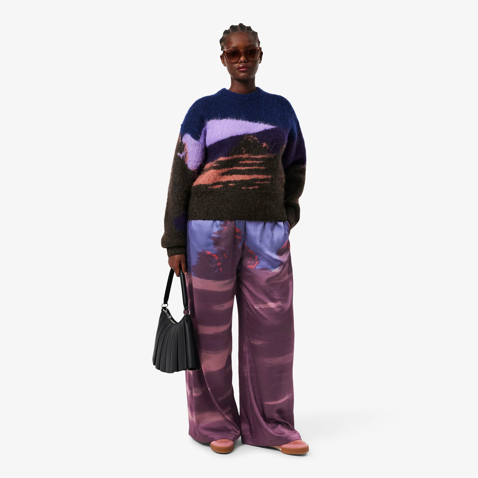 パンツ LACOSTE Women's Oversized Landscape Print Pants - Pants & Leggings - New