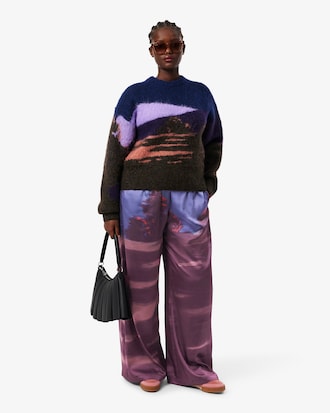 Women's Oversized Landscape Print Pants