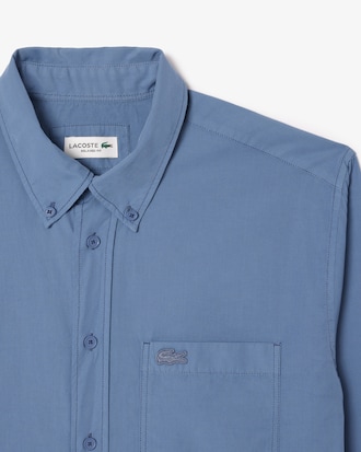 Men's Relaxed Fit Washed Effect Poplin Shirt