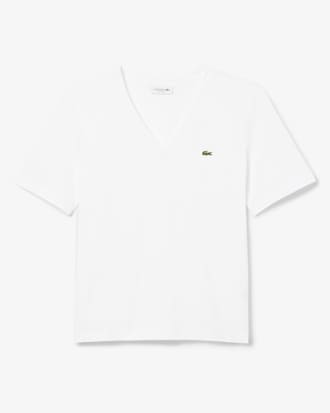 Women's Relaxed Fit Soft Cotton V-Neck T-Shirt