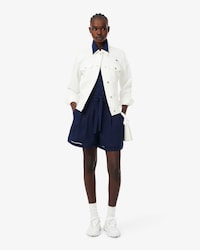 Oversized Fluid Linen Blend Bermuda Shorts