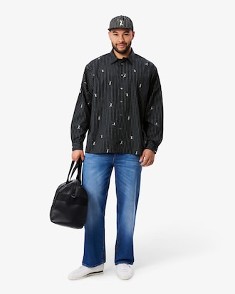 Chemise relaxed fit coton brod&eacute;