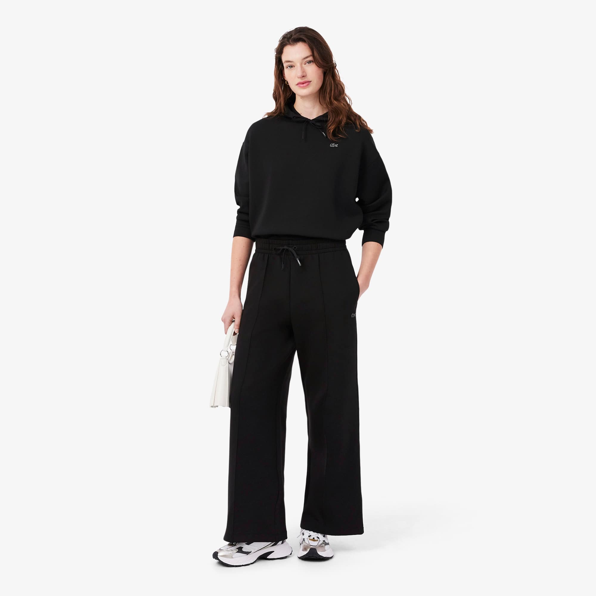 Lacoste Wide Fit Jersey Sweatpants - 34 In Black